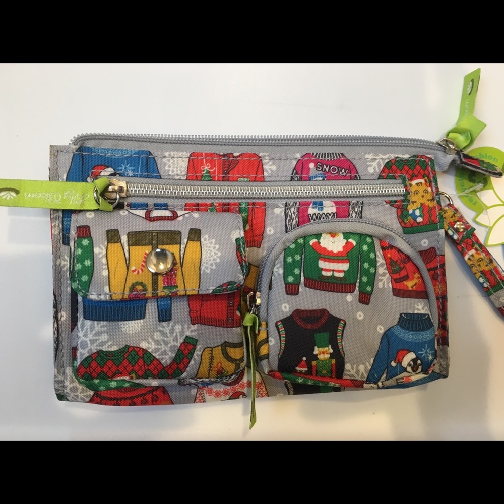 LILY BLOOM New Christmas Sweater Pouch Pockets